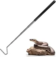 Extendible Snake Hook, Reptile Python Eel Brown Handling Tool, Stainless Steel & Aluminium Alloy 3-Section Retractable Catcher Stick Grabber Pickup Tool Portable Folding Pocket Reptile Incl Free eBook