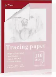 110 Sheets Tracing Paper for Drawing, 9”X12” Trace Paper, Translucent Vellum Pap
