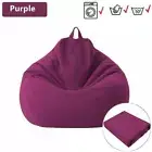 Bean Bag Chair Bags Large Cover Seat Sofa Lazy Couch Lounger Filling Puff Linen
