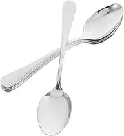 Amosfun 6Pcs Stainless Steel Spoon Dinner Spoons for Family Dining Serving Spoons Smooth Surface Easy to Clean for Home Restaurant Use