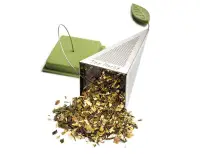 在飛比找露天拍賣優惠-茶濾網節日 美國tea forte金字塔茶包小葉子不銹鋼茶濾