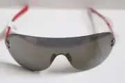 Under Armour UA Split Sunglasses Satin Silver Red Frame Bronze Shield Lens, NEW