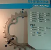 Shimano Deore XT M780/M770 24T-AE x 64BCD MTB NEW/NOS Chainring- 3x10-Spd- NIB
