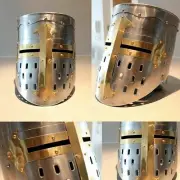 MEDIEVAL Templar Knight CRUSADER HELMET ARMOR for Sca Larp collectible Gift
