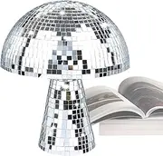 Yjkedfh Mirror Disco Mushroom | Mushroom Shape Home Art Decorations | Decorative Light Sculpture for Home, Room, Bar, and Party Decorations