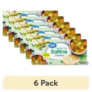 (6 pack) Great Value Unsalted Tops Saltine Crackers, 16 oz, 4 Count