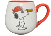 SNOOPY / PEANUTS HALLOWEEN CERAMIC COFFEE MUG - SNOOPY PIRATE -NEW