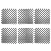 6Pcs 20x20cm NonSlip Splicing Interlocking Floor Mat for Kitchen Bathroom Shower Pool Balcony(Dark Gray )