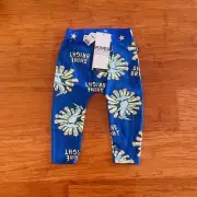 Bonds Baby Blue Shine Bright Shark Stretchies Leggings Size 0 BNWT