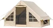Inflatable Camping Tent, 4-6 Person Outdoor Inflatable Tent wit Pump and Rain Fly, Waterproof Breathable Outdoor Oxford Canvas Tents for Family, Outdoor, Camping, Hiking