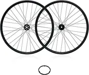 MirOdo 26"/27.5"/29" Mountain Bike Wheelset 32H Aluminum Alloy Dual Wall Rims Front 2 Rear 4 Bearing Hubs Thru Axle 110/148mm Disc Brake Bike Wheels for 8-13 Speed