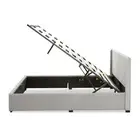 Zinus Bed Frame Queen Size Gas Lift Storage Upholstered Mattress Base