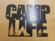 Camp Life Metal Wall Art Plasma Cut Home Decor Gift Idea