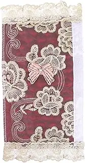 Homoyoyo 2pcs Decorative Lace Door Handle Covers Embroidered Long Design Fridge Handle Protectors Easy to Clean Washable Stylish Knob Lace Protectors for Home Decor