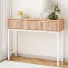 Artiss Console Table Hallway Drawer Wooden Entryway Desk Display Shelf Metal Leg