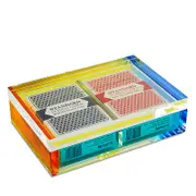Tizo Multicolor Lucite Card Box Set