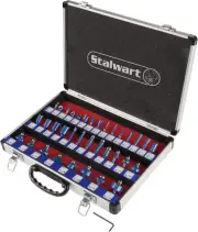 Ultimate 35-Piece Wood Router Bit Tool Kit with Wrench & Aluminum Storage Case