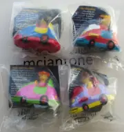 MIP SET 4 Sonic Wacky Pack 2001 BUMPER CARS Pullback CAR BUMP Ride Character