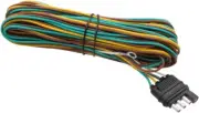 25 Foot 4 Wire 4-Flat Trailer Light Wiring Harness Extension Kit with 18...