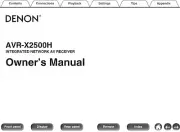 Denon AVR-X2500H Receiver Amplifier Owners Manual