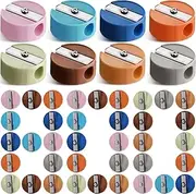 800 Pcs Pencil Sharpeners Colorful Pocket Sharpeners for Kids Students Small Sharpener Portable Manual Mini Round Pencil Sharpener Classroom School Supplies Classroom Prizes
