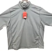 NEW The North Face Jacket Tech 1/4 Zip Pullover Fleece Long Sleeve Grey MEN XXXL