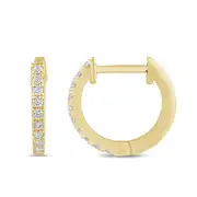 Hoop Earrings with 1/5ct of Laboratory Grown Diamonds in 9kt Yellow Gold