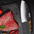Qulajoy Meat Cleaver Knife - 7.3 Inch High Carbon Stainless Steel Butcher Knife