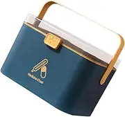 BRIGHTFUFU First Aid Kit Handle Medicine Storage Box Compartments Portable Medicine Organizer for Home Travel Outdoor