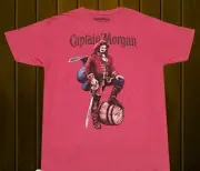 Captain Morgan Rum Logo Tee Shirt Adult Size S