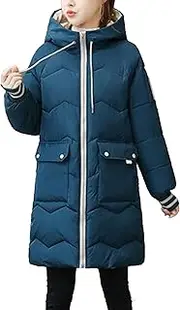 [Generic] Ladies Spring Puffer Jacket Lightweight Casual Windproof Coat Zip Up Warm Coat With Hood