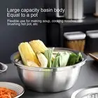 Drain Basin Rice Cleaner Salad Lover Bowl Stainless Steel Colander Strainer Set