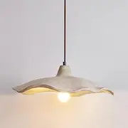 Large Concrete Pendant Light Grey Island Light Over Kitchen Sink Vintage Mid Century Modern Lotus Flower Hanging Lamp Industrial Farmhouse Chandelier For Bedroom Dining Room Nightstand Restaura Beauty