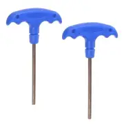 2pcs H4 T-Handle Hex Key Wrench 4mm S2 Steel T-Key Inner Hexagon Spanner