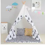 Children's Teepee Pine Tree Play Tent Kids Fun Indoor Cubby House Fun Theme