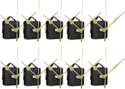 Veumoie 10Pcs DIY Silent Movement Spindle Hands Wall Quartz Clock Movement Mechanism Repair Tools Part Clock Kit