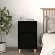 Black Nightstand Bedside Cabinet with Drawers, Furniture, Night Stand, Storage for Bedroom, Tables, Living Room Wooden Table