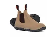 Mongrel Mens Suede Elastic Slde Non Safety Work Boots 916040 - Wheat
