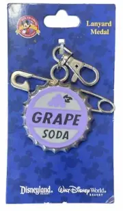 UP Grape Soda Lanyard Medal Disney Pixar - Brand New On Original Card Rare HTF