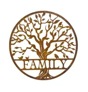 Willow & Silk Laser-Cut 50cm Tree of Life w/ Birds 'Family' Plaque Sign Wall Art