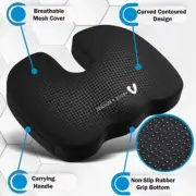 Coccyx Cushion Seat Relieve Sciatica, Back Tailbone Pain Orthopaedics Posture AU