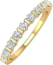 [FINEROCK] 14K Gold Channel Set Diamond Wedding Band Ring (1/2 Carat)