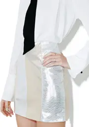 Dazzlin' Gleam Metallic Mini Skirt