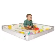 Foldable Foam Playmat for Baby 6-12 MO + 14 Soft Building Blocks Play Toy