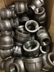 (LOT OF 10) Southland Threaded Reducing Coupling Black Malleable Iron 1” X 1/2"