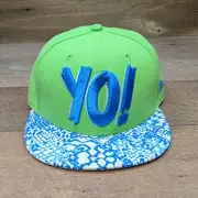 YO! MTV Raps New Era Cap - M Green Blue Hat Adjustable 9FIFTY Flat Snapback Neon