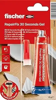 fischer RepairFix 30 Second Dry Super Glue, Fast Strong Multipurpose Clear Glue