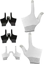 Parliky 4 Pairs Graphene Two Finger Touch Sensitive Gaming Gloves for Enhanced Control Billiards and Mobile Games Slip Design for Gamers Comfortable Grip Durable and Washable