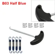 Exhaust Pipe Muffler Mounting Springs Hooks Set Link Stainless Steel Half Blue