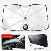 Car Sunshade Windshield Sun Shade, Titanium Silver Cloth Foldable Windshield Sun Shade Umbrella BMW Large